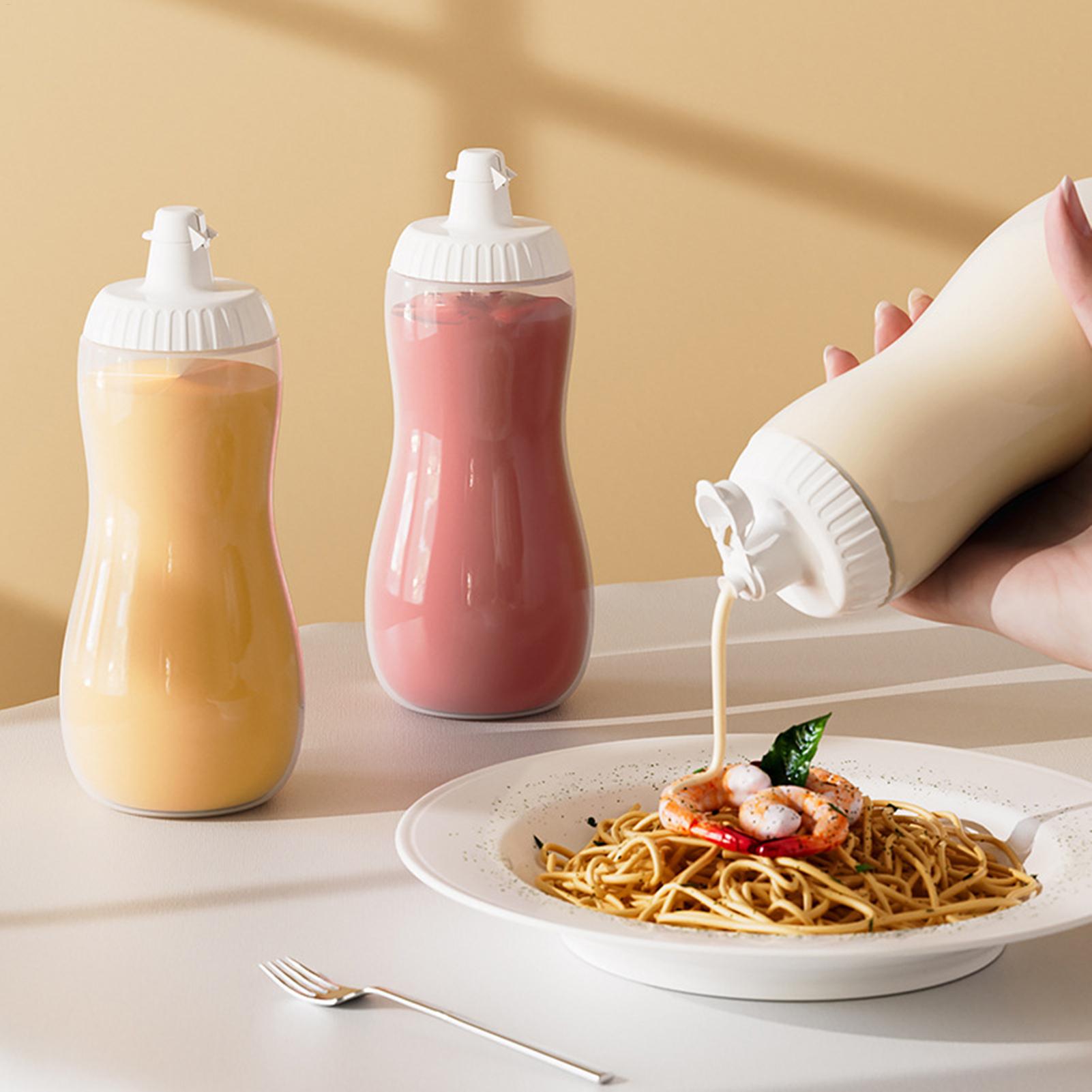 Meal Prep App - 500ml Leakproof Condiment Squeeze Bottles Refillable