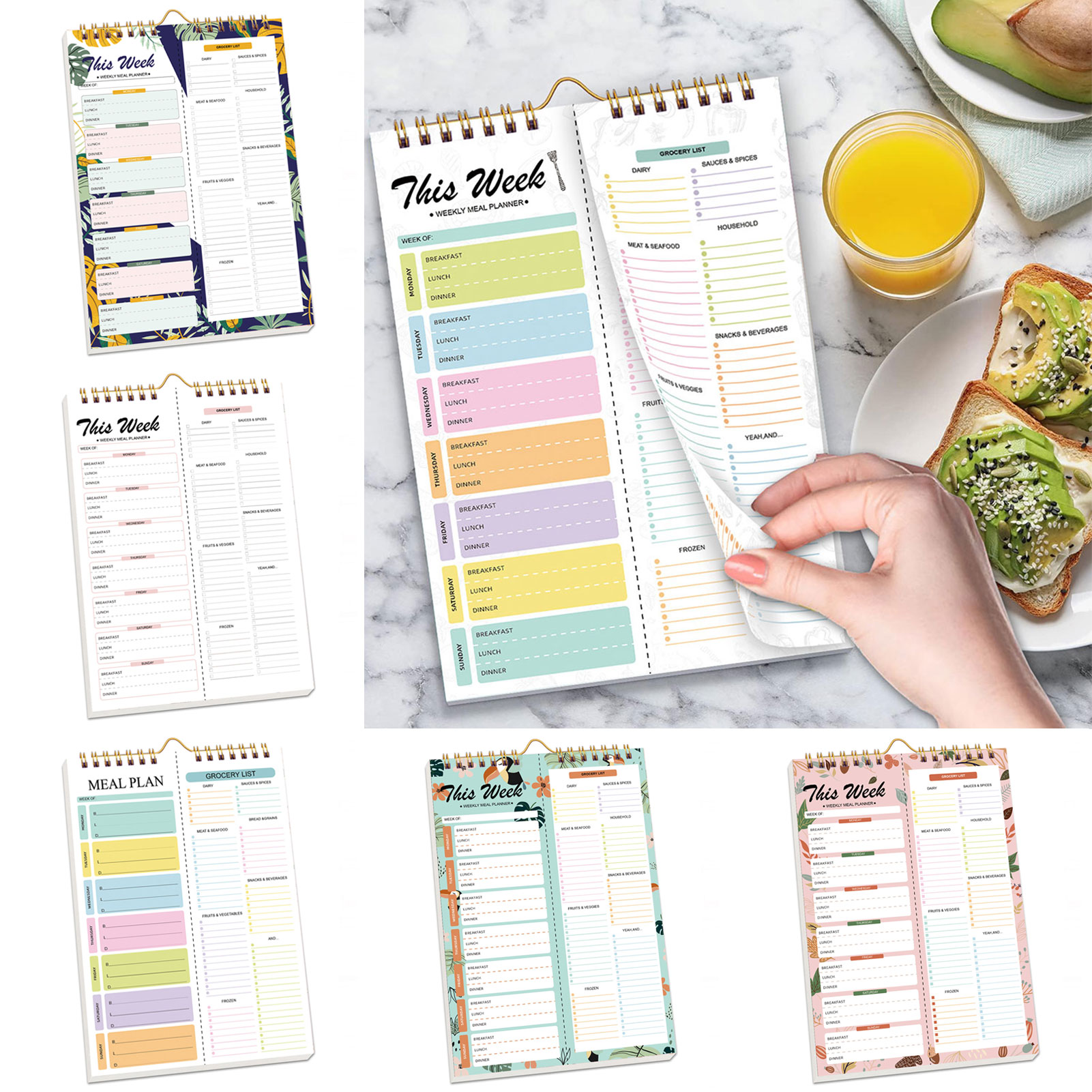 Breakfast Lunch Dinner Weekly  - đánh giá và giá Meal Plan Notepad