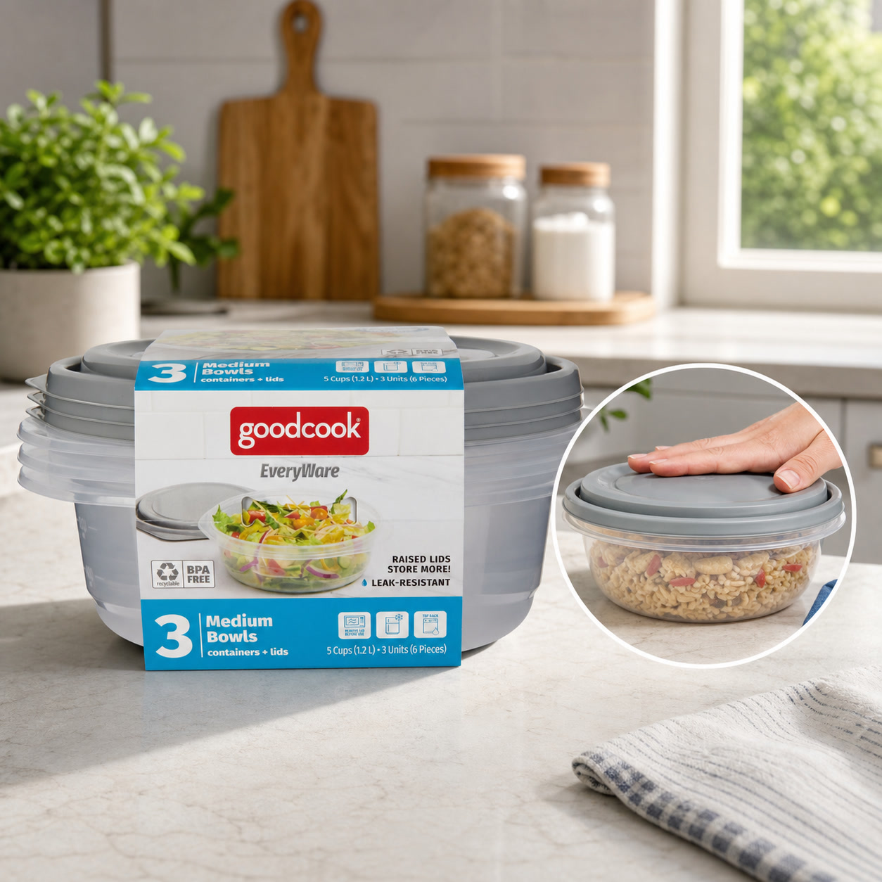 6pcs Round 5 Cup Food Storage  - đánh giá và giá Meal Prep Plan
