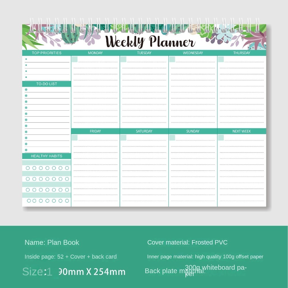 Wide To Do Planner Weekly Plan - đánh giá và giá Meal Plan Notepad