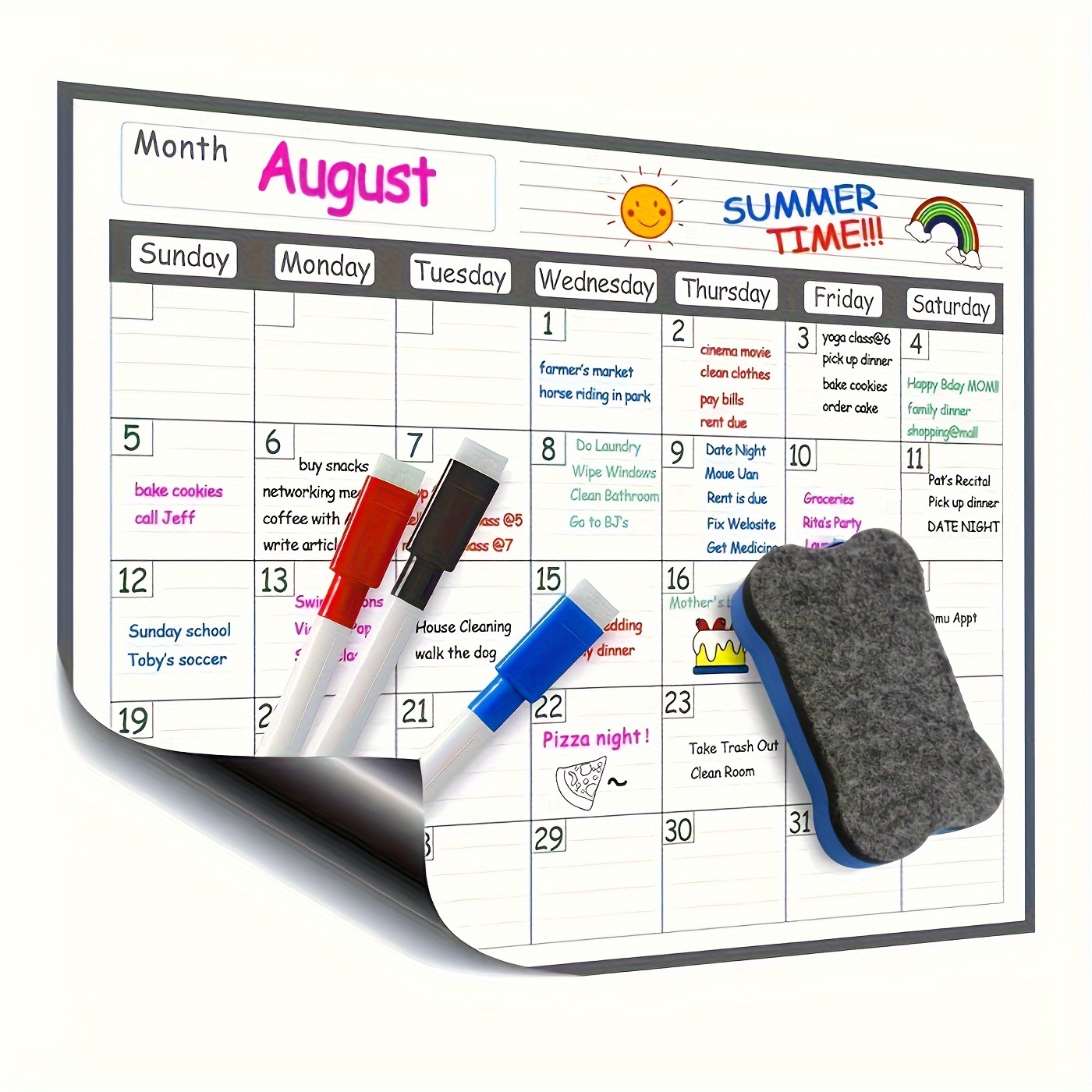 Magnetic refrigerator calendar - đánh giá và giá Meal Plan Notepad
