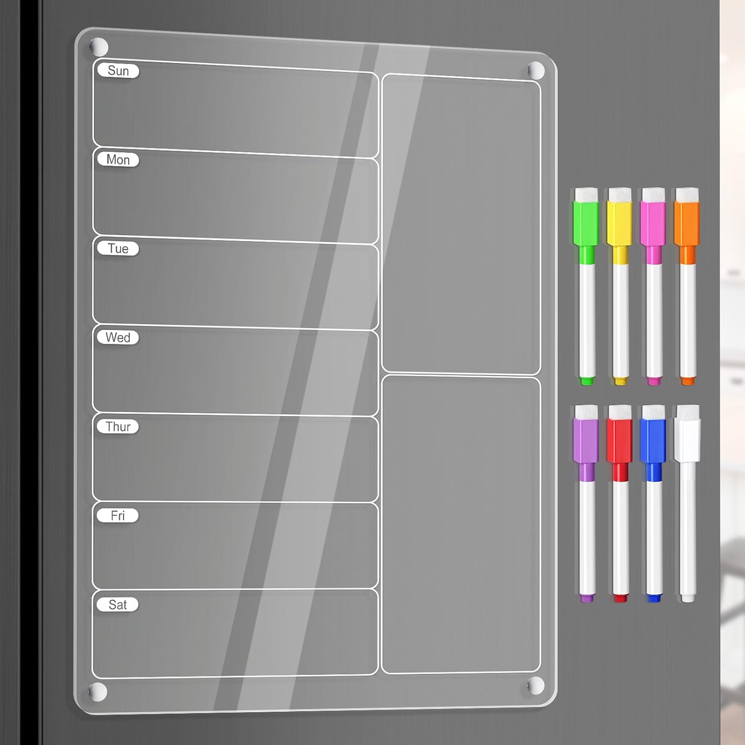Clear Acrylic Magnetic Fridge  - đánh giá và giá Meal Plan Notepad