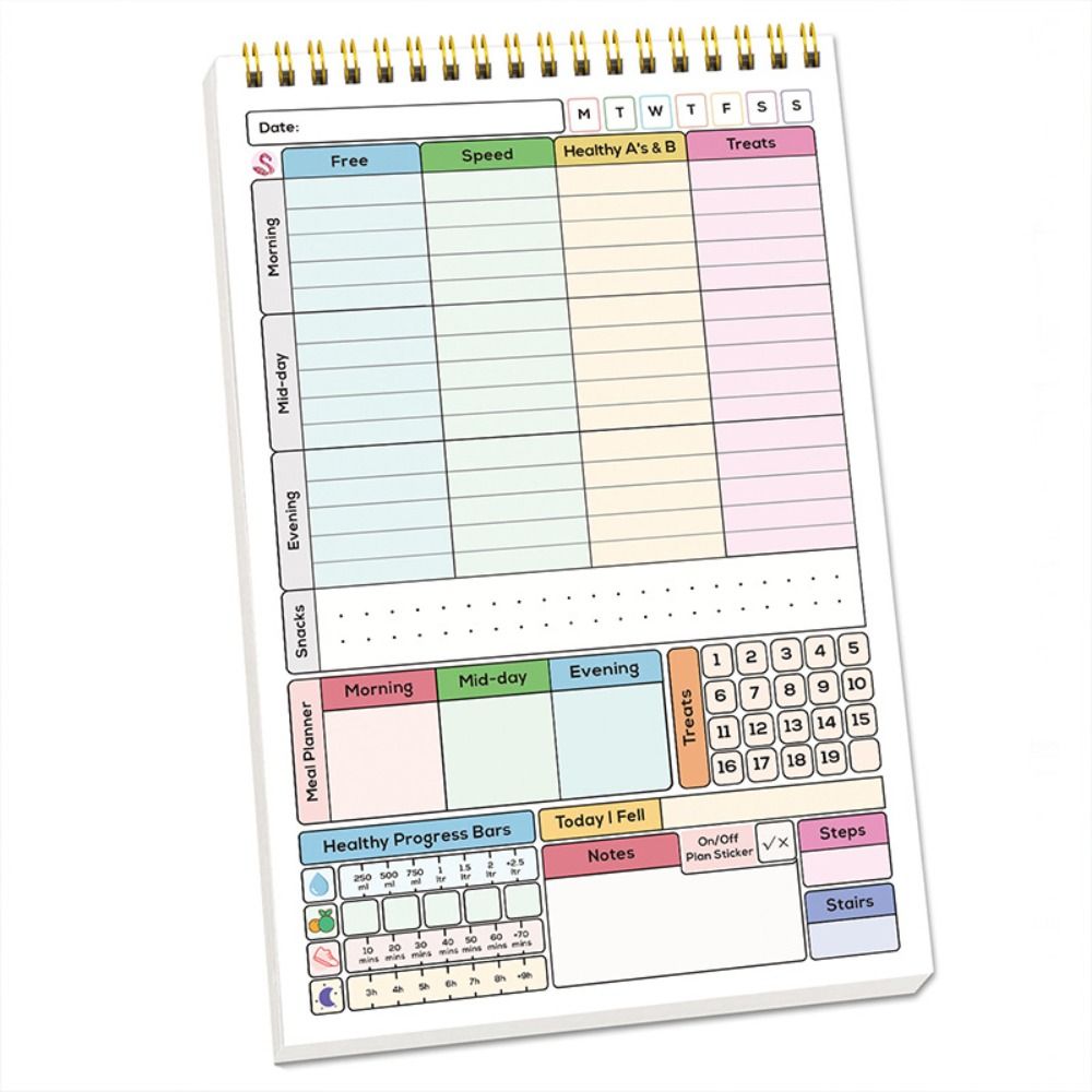 New A5 Daily Calorie Planner N - đánh giá và giá Meal Plan Notepad