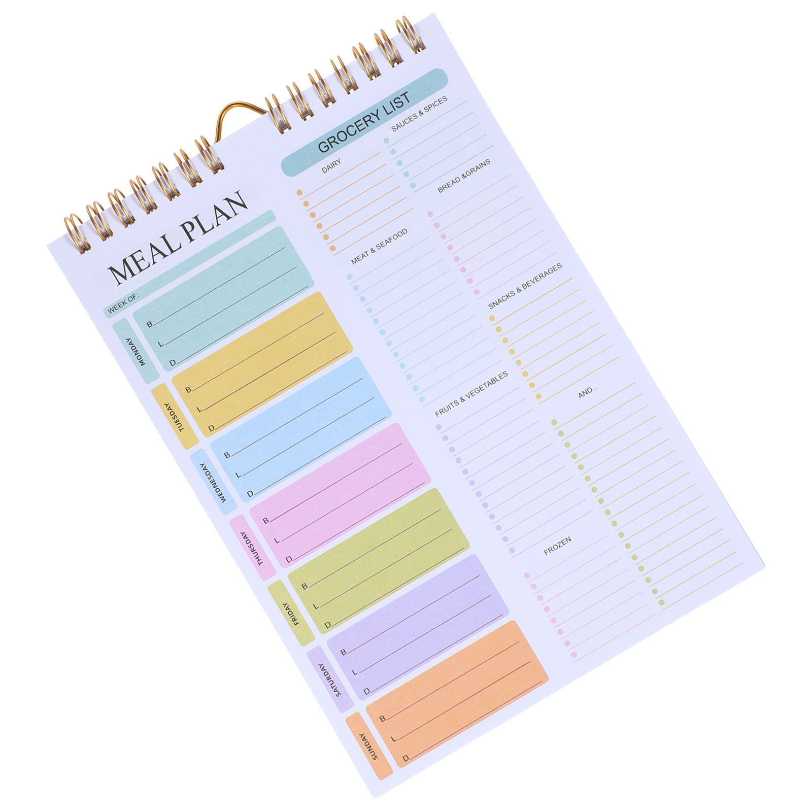 Pastel A5 Weekly Meal Planner  - đánh giá và giá Meal Plan Notepad