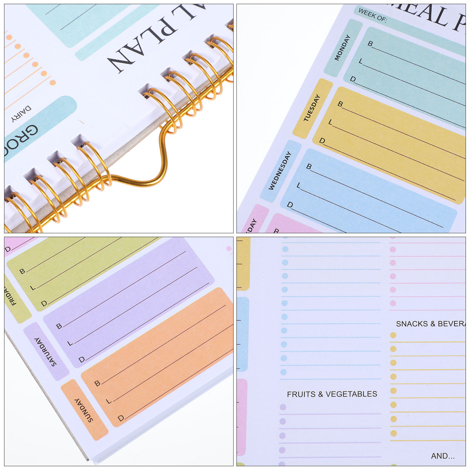 Pastel A5 Weekly Meal Planner  - đánh giá và giá Meal Plan Notepad