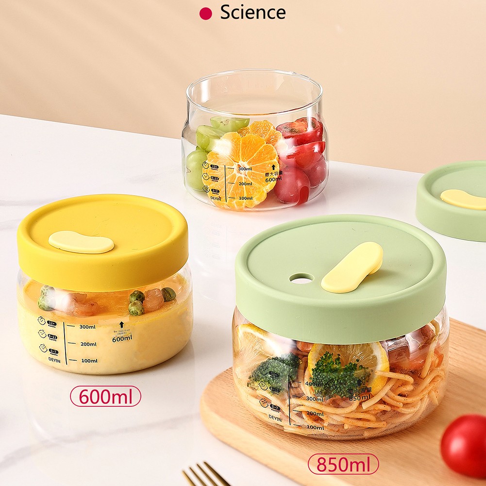 600-850ml Glass Food Storage C - đánh giá và giá Meal Prep Plan