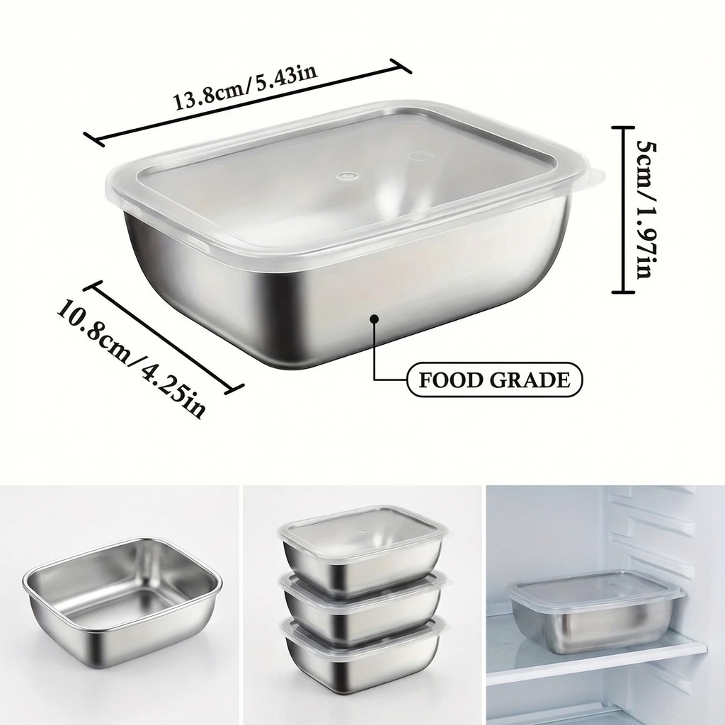 5PCS Stainless Steel Food Stor - đánh giá và giá Meal Prep Recipes